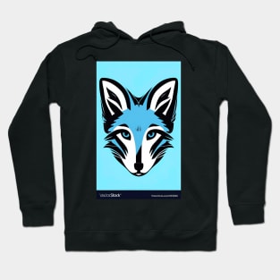 Blue Fox Retro Hoodie